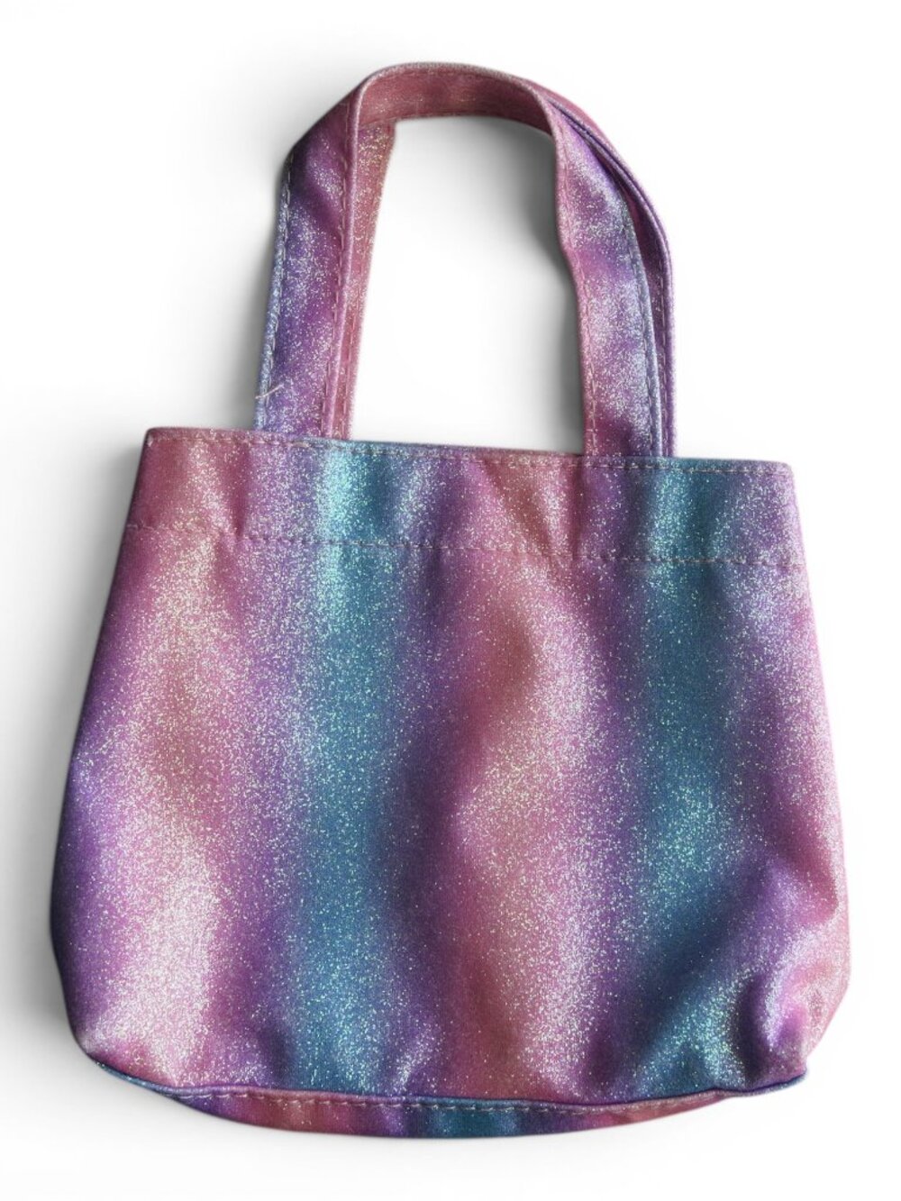 Girls Glitter Tote Bag & Metallic Quilted Pouch Set Pink Blue Barbiecore GUC - Picture 5 of 15